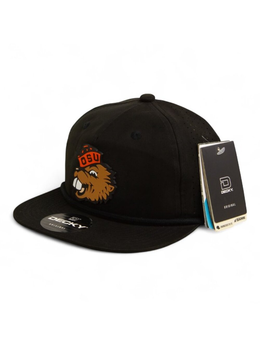 Oregon State Beavers Benny 3D Perforated Rope Hat- Black